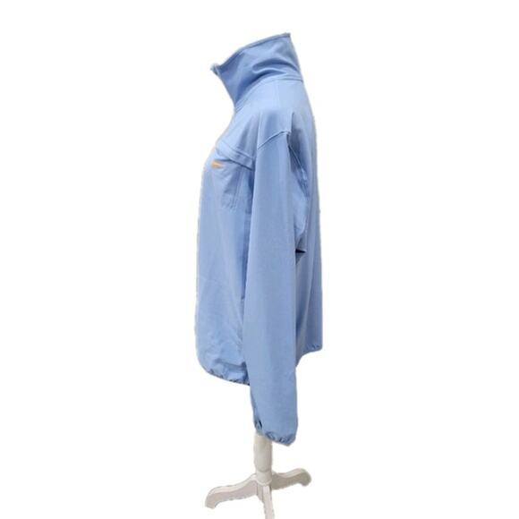 Nike Dri-Fit Full Zip Jacket Women's 1X Blue‎ Long Sleeve Pockets Lightweight - Picture 4 of 13